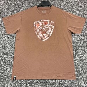 Greg Lutzka Shirt‎ Men Extra Large Brown Grassroots Short Sleeve Cotton XL